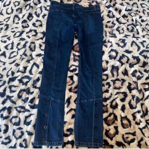 Stylish Blue Denim Jeans with Button Detail